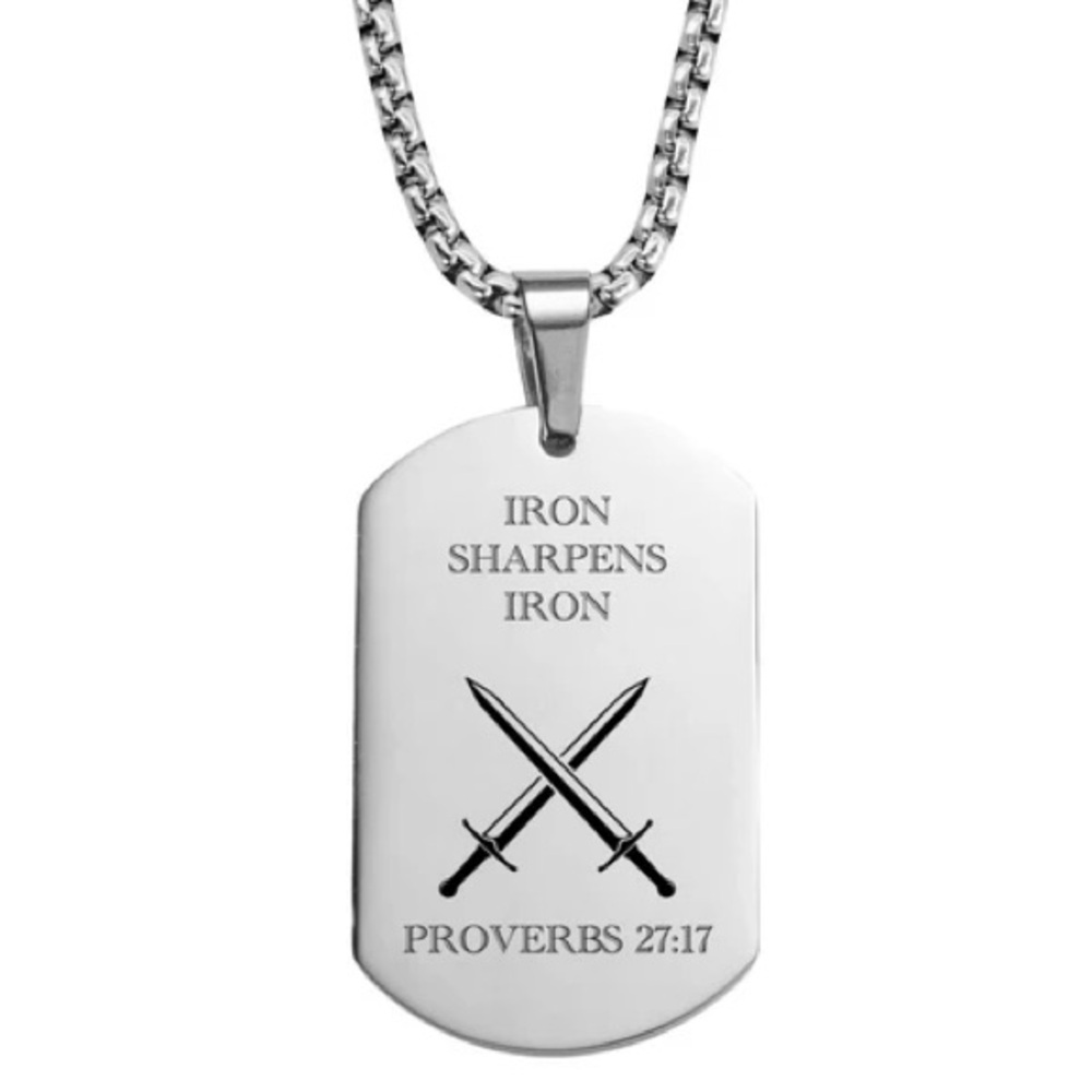 Silver Dog Tag Necklace with Engraving